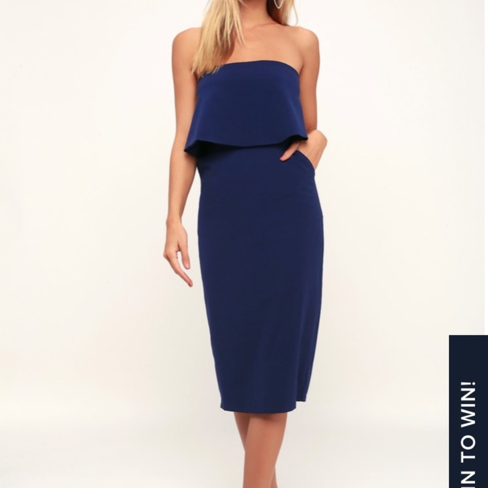 Lulu*s Lots of Love Strapless Dress